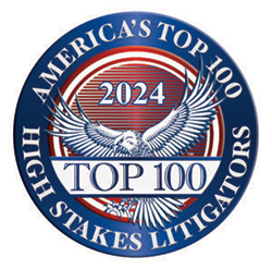 America's Top 100 High Stakes Litigators 2024® Recipient Award